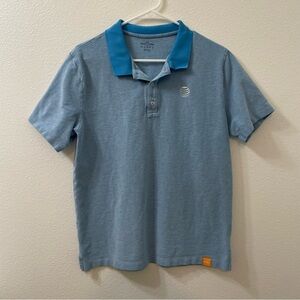 Lands end AT&T polo shirt blue large